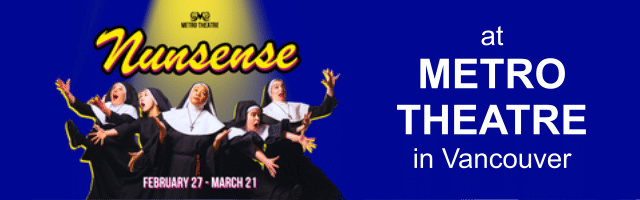 Nunsense at Metro Theatre Banner Ad