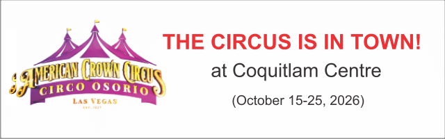 Circo Osorio Circus at Coquitlam Centre Banner Ad